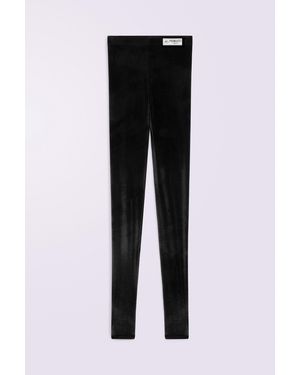 Fiorucci Velour Semi-Footed Leggings - Black