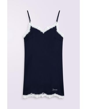 Fiorucci Lace Trim Slip Mini Dress - White