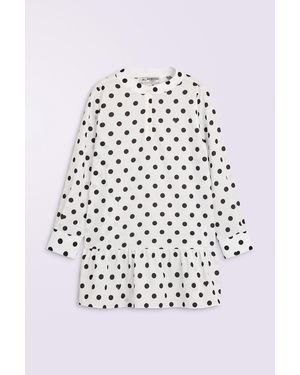 Fiorucci Polka Dot Crepe De Chine Ruffled Mini Dress - Red
