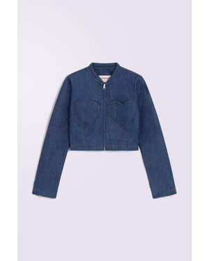 Fiorucci Heart Denim Jacket Rinse Wash - Blue