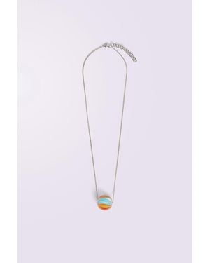 Fiorucci Marble Logo Necklace Multi - Multicolour