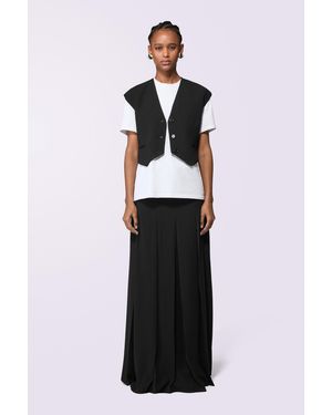 Fiorucci Embroidered Suspender Maxi Skirt - White