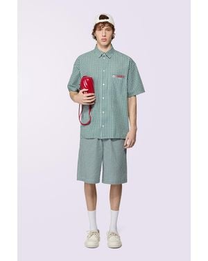 Fiorucci Gingham Logo Shorts - Multicolour