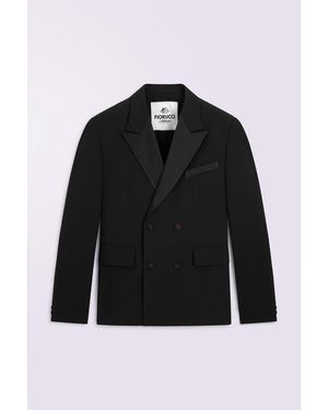 Fiorucci Heart Button Satin Trims Blazer - Black