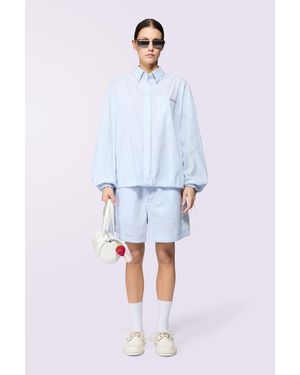 Fiorucci Logo Stripe Shorts - White