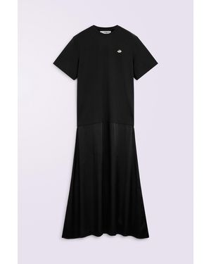 Fiorucci Angels Patch Jersey Maxi T-Dress - Black