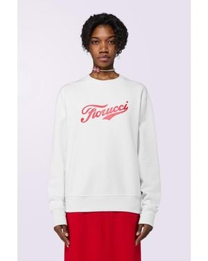 Fiorucci Varsity Logo Regular Sweatshirt - White