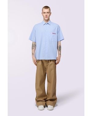 Fiorucci Gingham Logo Shirt - Blue
