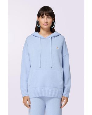 Fiorucci Angels Patch Knit Hoodie Light - Blue