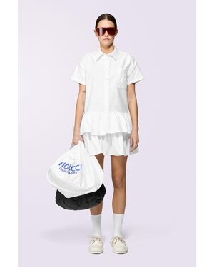 Fiorucci Kissing Angels Mini Shirt Dress - White