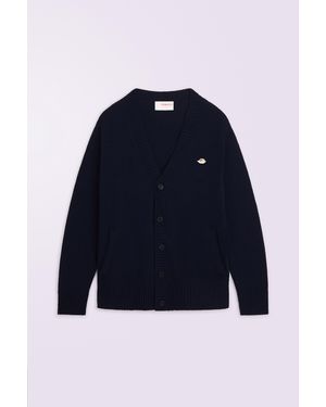Fiorucci Angels Patch Oversized Cardigan - Blue