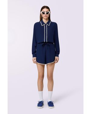 Fiorucci Heart Trim Shorts - Blue