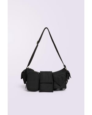 Fiorucci Super Pocket Recycled Nylon Bag - Black