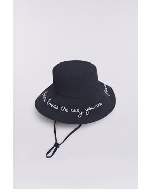 Fiorucci Embroidered Bucket Hat - Blue