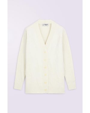 Fiorucci Kissing Angels Knit Cardigan - White