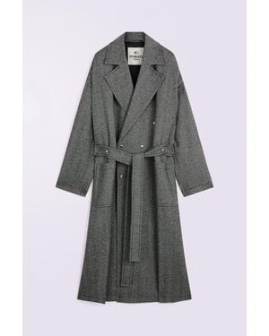 Fiorucci Herringbone Maxi Coat - Multicolour