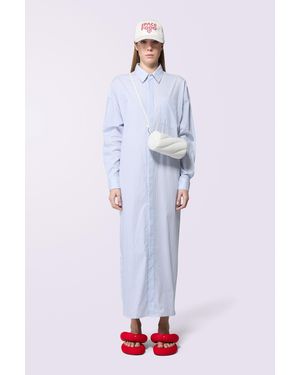 Fiorucci Stripe Maxi Shirt Dress - White