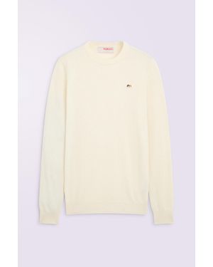 Fiorucci Angels Patch Knit Jumper Cream - White