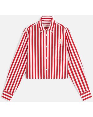 Fiorucci Popcorn Cropped Shirt - Red