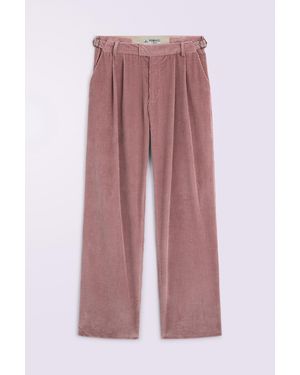 Fiorucci Logo Label Corduroy Trousers - Red