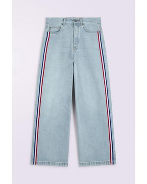 Fiorucci Tricolour Stripe Baggy Jeans Light - Blue