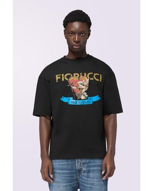 Fiorucci Rock Cupid Logo Relaxed T-Shirt - Black
