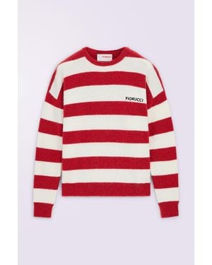 Fiorucci Stripe Knit Jumper - Red