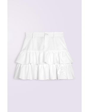 Fiorucci Kissing Angels Mini Skirt - White