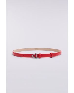Fiorucci Heart Leather Belt - Red