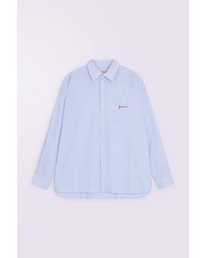 Fiorucci Logo Stripe Shirt - Blue