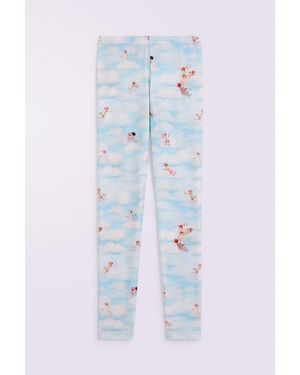 Fiorucci Beatitudo Print Leggings - Blue