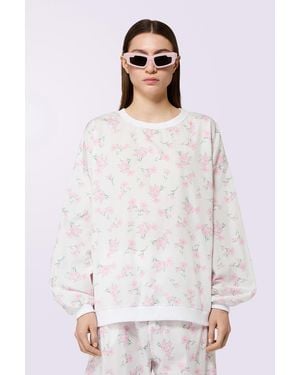 Fiorucci Floral Sweatshirt - White