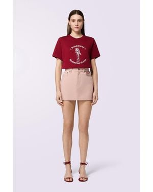 Fiorucci Denim Mini Skirt - Red