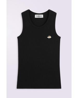 Fiorucci Angels Patch Tank Top - Black
