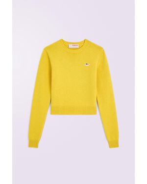 Fiorucci Angels Patch Crop Jumper - Yellow