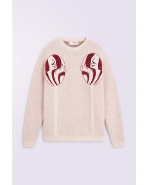 Fiorucci Lollipop Knit Jumper Cream - Pink