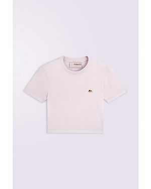 Fiorucci Angels Patch Cropped T-Shirt - White