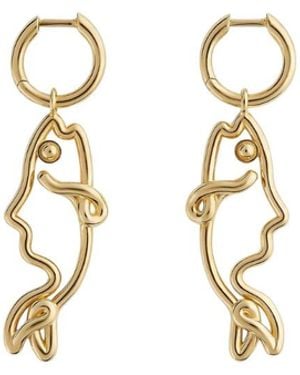 Bottega Veneta Fish Earrings - Metallic