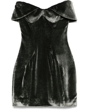 Mugler Velvet Mini Dress - Black