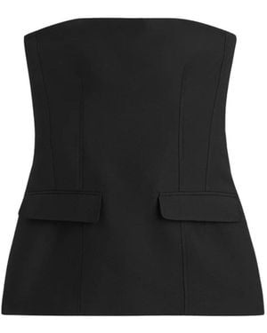 TOTEME Strapless Crepe Pocket Top Black