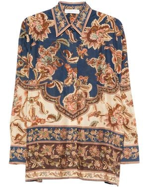 Zimmermann Aster Floral-print Silk Shirt - Multicolor