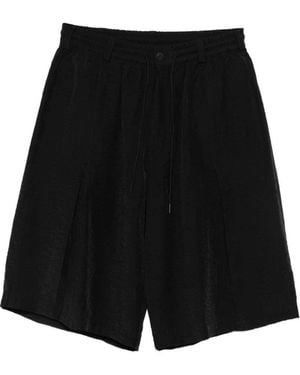Y-3 Drawstring Pleated Shorts - Black