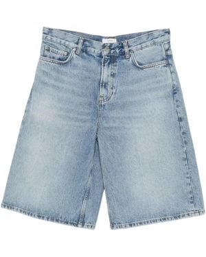 TOTEME Board Knee-length Denim Shorts - Blue