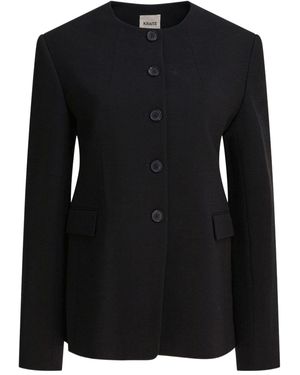 KHAITE Button-front Tailored Jacket - Black