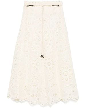 Zimmermann Rhiannon Embroidered Skirt - Natural