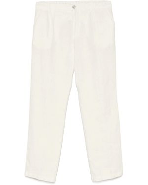 120% Lino Linen Trousers - White