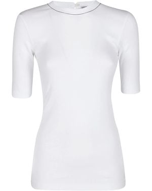Brunello Cucinelli Monili-trim Short-sleeve T-shirt - White