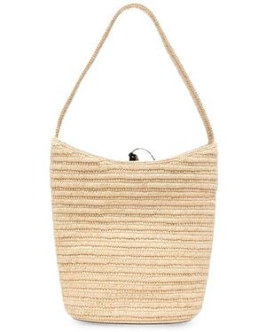 The Row Alma Woven Shoulder Bag - White