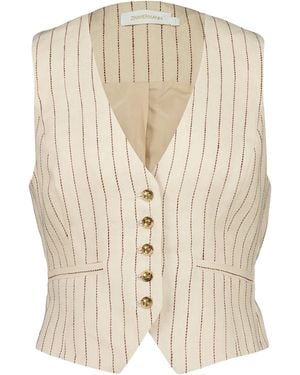 Zimmermann Rebellion Pinstripe Waistcoat - Natural