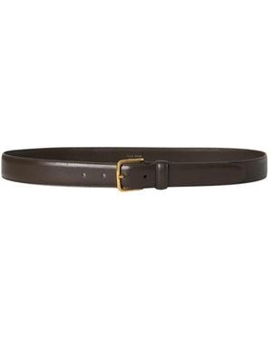 The Row Leather Belt - White